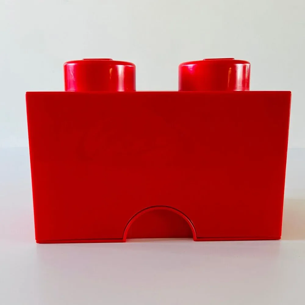 LEGO Red Stackable Storage Brick With 2 Knobs